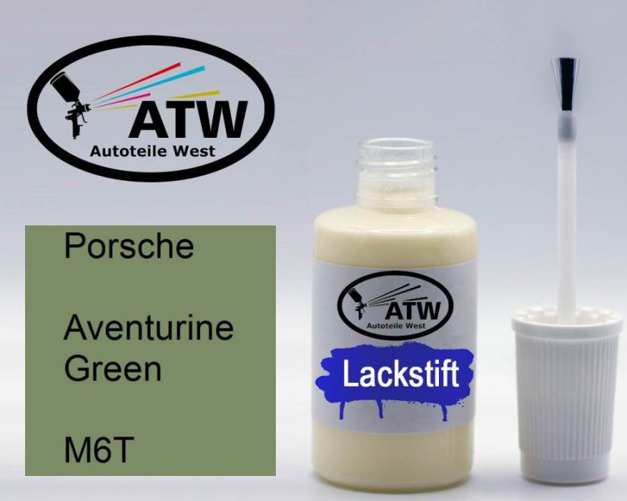 Porsche, Aventurine Green, M6T: 20ml Lackstift, von ATW Autoteile West.